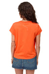 Classic Tee in Scarlet Orange w/ Cream Californie
