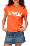 Classic Tee in Scarlet Orange w/ Cream Californie