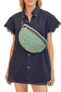 Grande Fanny in Green Apple Multi Woven Checker
