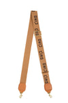 Adjustable Crossbody Strap in Tan with Chocolate Ciao