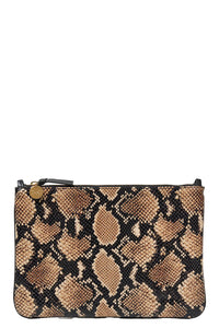 Flat Clutch with Tabs in Tan Desert Snake