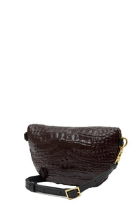 Petite Fanny in Mahogany Embossed Croco