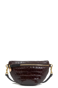 Petite Fanny in Mahogany Embossed Croco