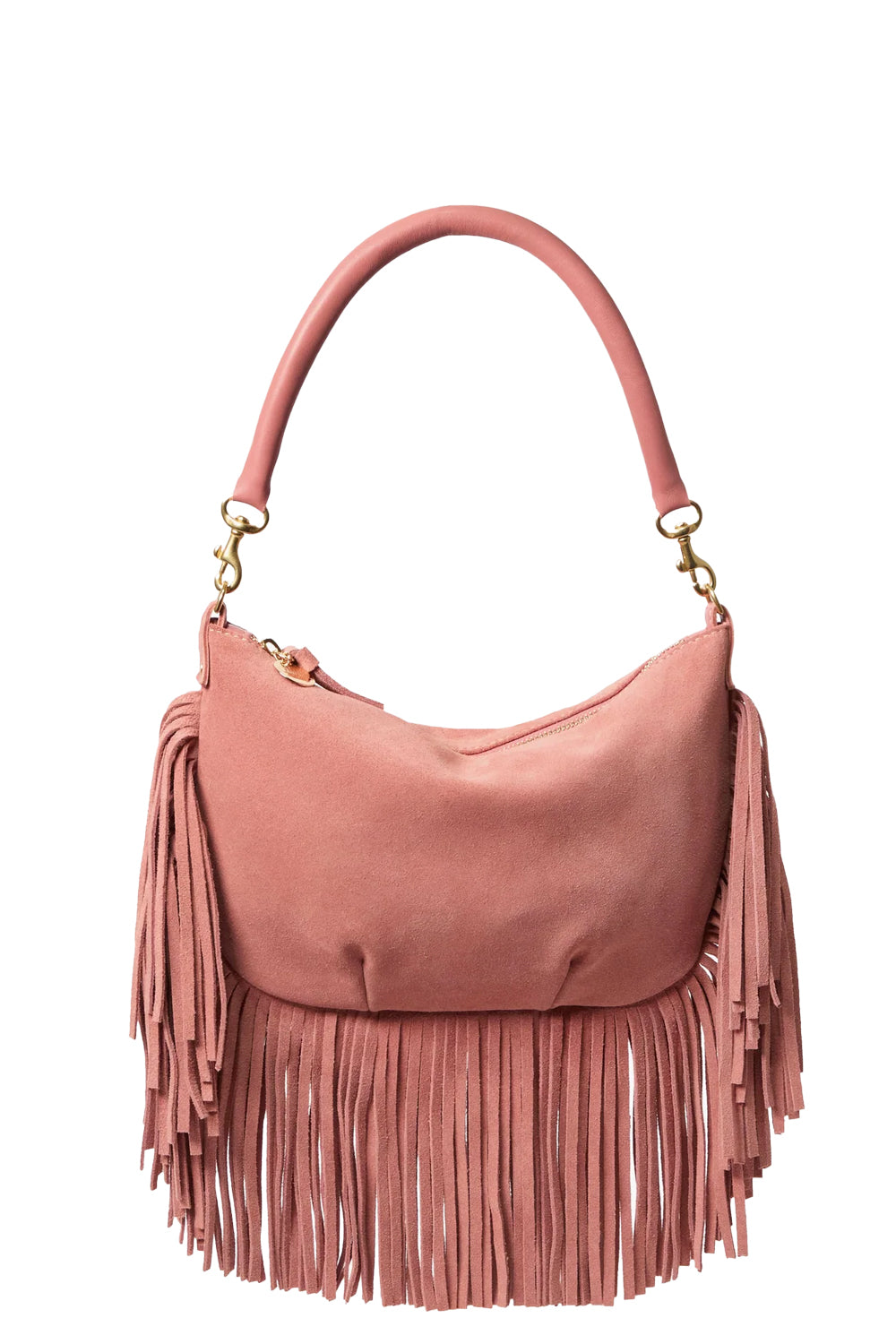 Petit Moyen in Rose Clay Suede Fringe