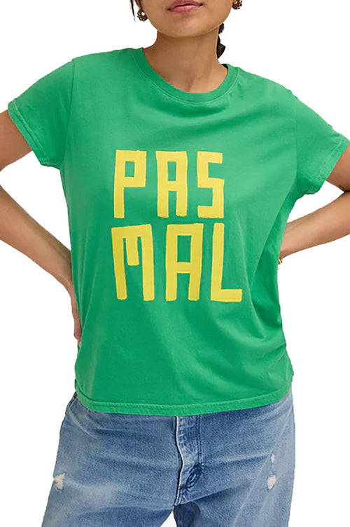 Classic Tee in Green w/ Bright Yellow Pas Mal