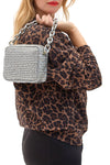 Midi Sac in Silver Woven Étoile