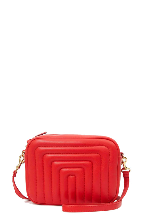 Midi Sac in Rouge Channel Quilted