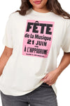 Original Tee in Cream w/ Poppy Fête De La Musique