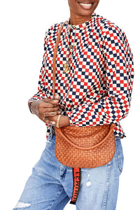 Petit Moyen in Natural Woven Checker