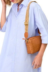 Adjustable Crossbody Strap in Khaki Embroidered Masculin Féminin