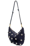 Lune Shoulder Bag in Navy Studs