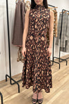 Brice Dress in Painted Animal Brown