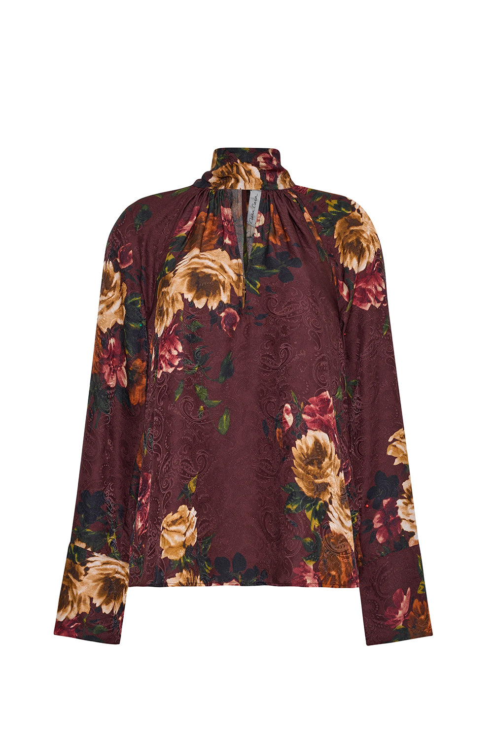 Sundance Blouse in Ariana Flora Merlot