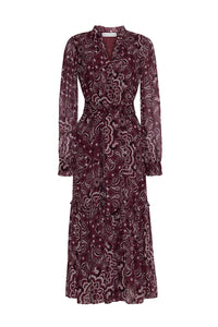 Verity Dress in Bandana Plum