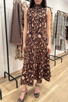 Brice Dress in Painted Animal Brown