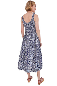 Bergamo Dress in Hart Tile Navy