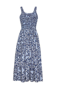 Bergamo Dress in Hart Tile Navy