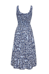 Bergamo Dress in Hart Tile Navy