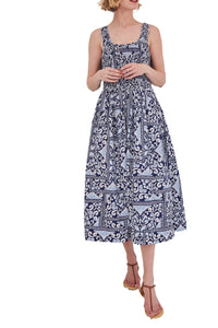 Bergamo Dress in Hart Tile Navy