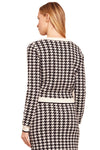 Mirna Cardigan in Houndstooth Black