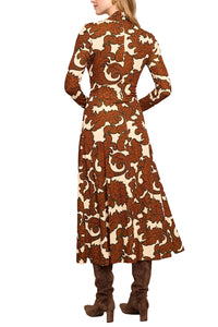 Hera Dress in Mystic Flora Olive