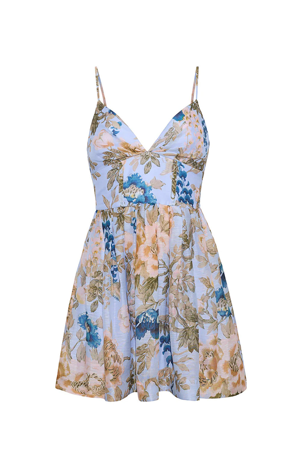 Miro Mini Dress in Flora Meadow Light Blue