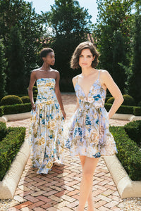 Miro Mini Dress in Flora Meadow Light Blue