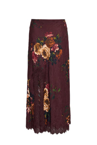Lou Skirt in Ariana Flora Merlot