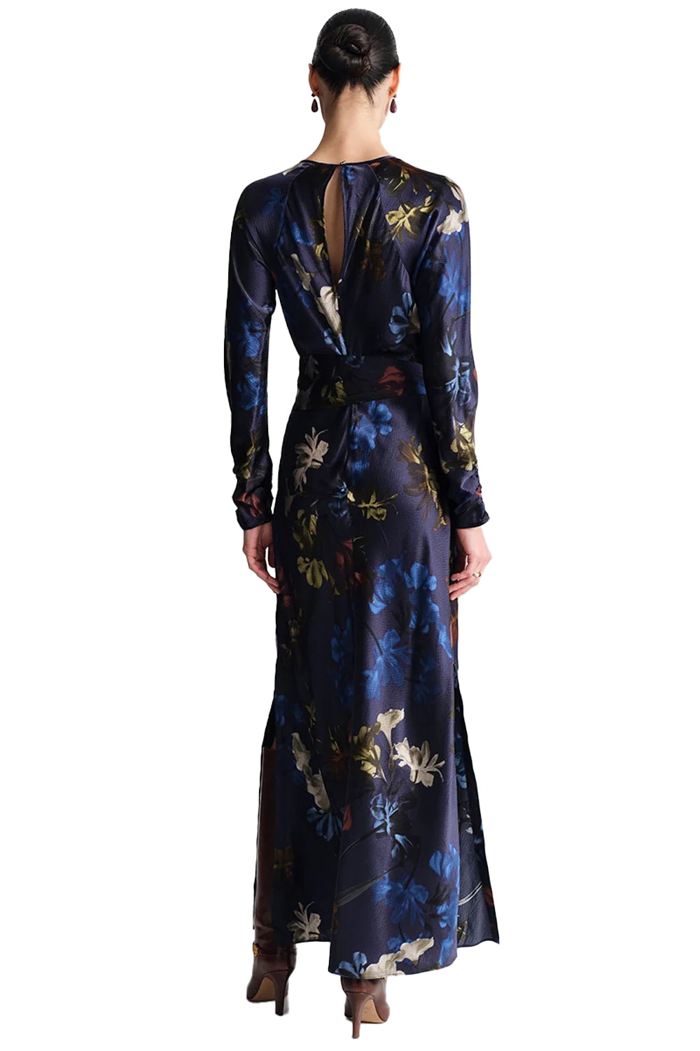 Montgommery Dress in Elysian Flora Navy