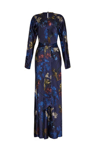 Montgommery Dress in Elysian Flora Navy