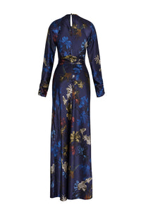 Montgommery Dress in Elysian Flora Navy