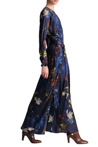 Montgommery Dress in Elysian Flora Navy