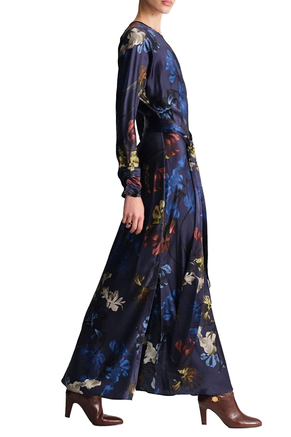 Montgommery Dress in Elysian Flora Navy