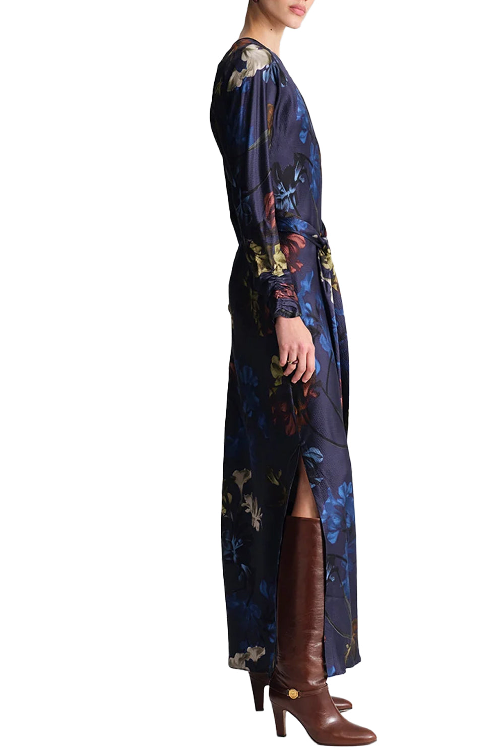 Montgommery Dress in Elysian Flora Navy