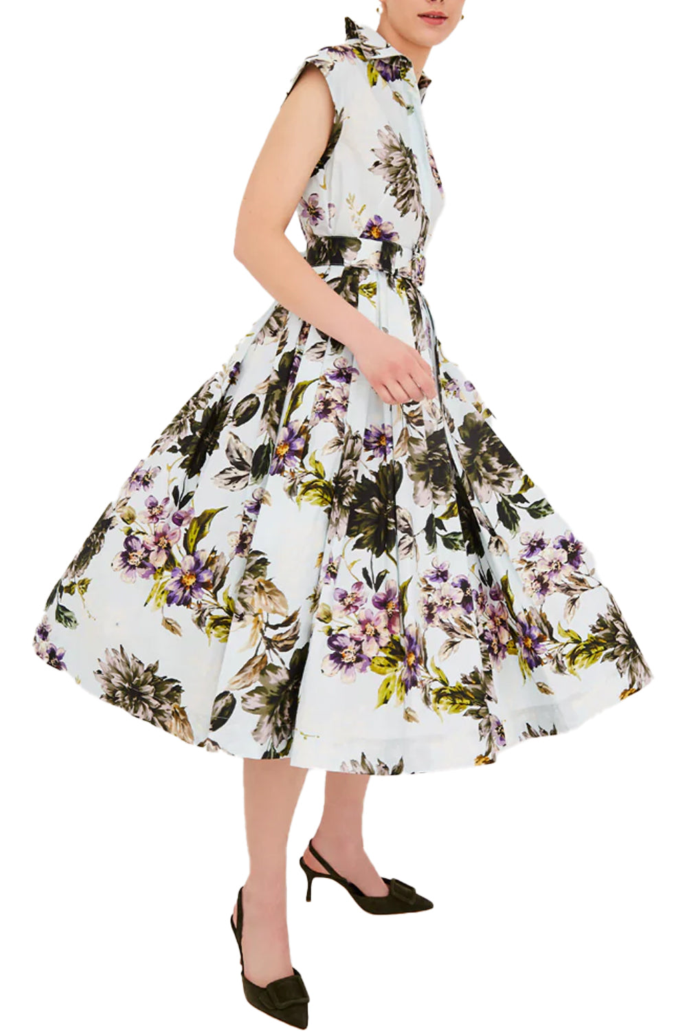 Octavia Dress in Margaux Bloom Blue