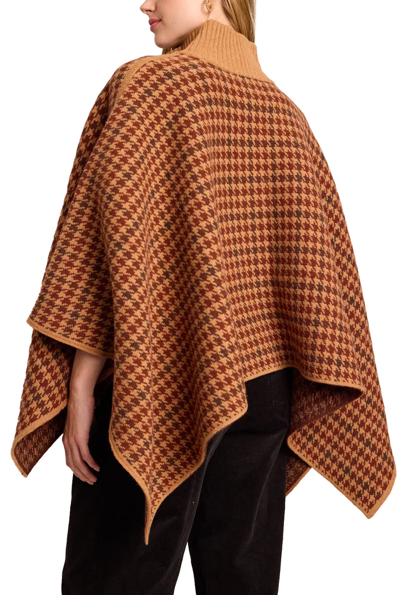 Pagoda Cape in Multi Camel Check
