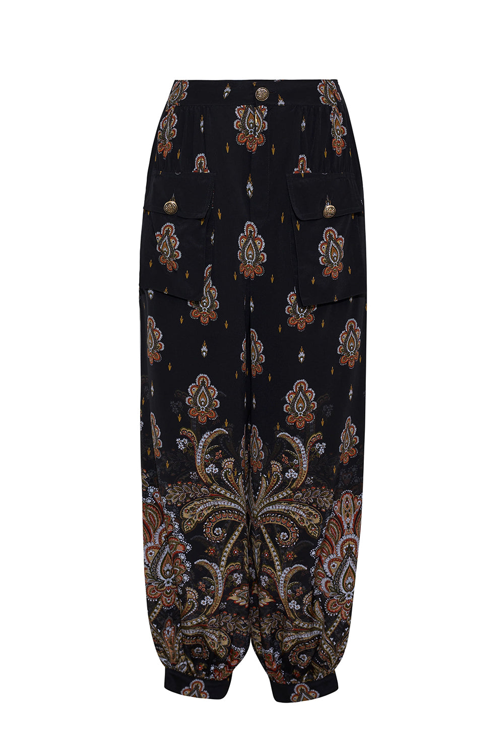 Pietro Pant in Castle Paisley Black
