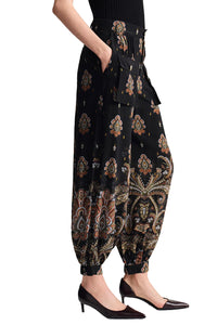 Pietro Pant in Castle Paisley Black