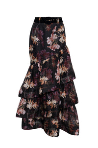 Priya Skirt in Elysian Flora Black