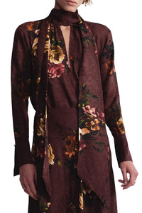 Sundance Blouse in Ariana Flora Merlot