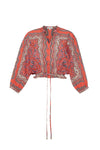Perrin Top in Paisley Scarf Coral