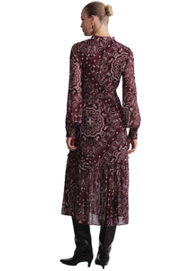 Verity Dress in Bandana Plum