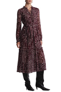 Verity Dress in Bandana Plum