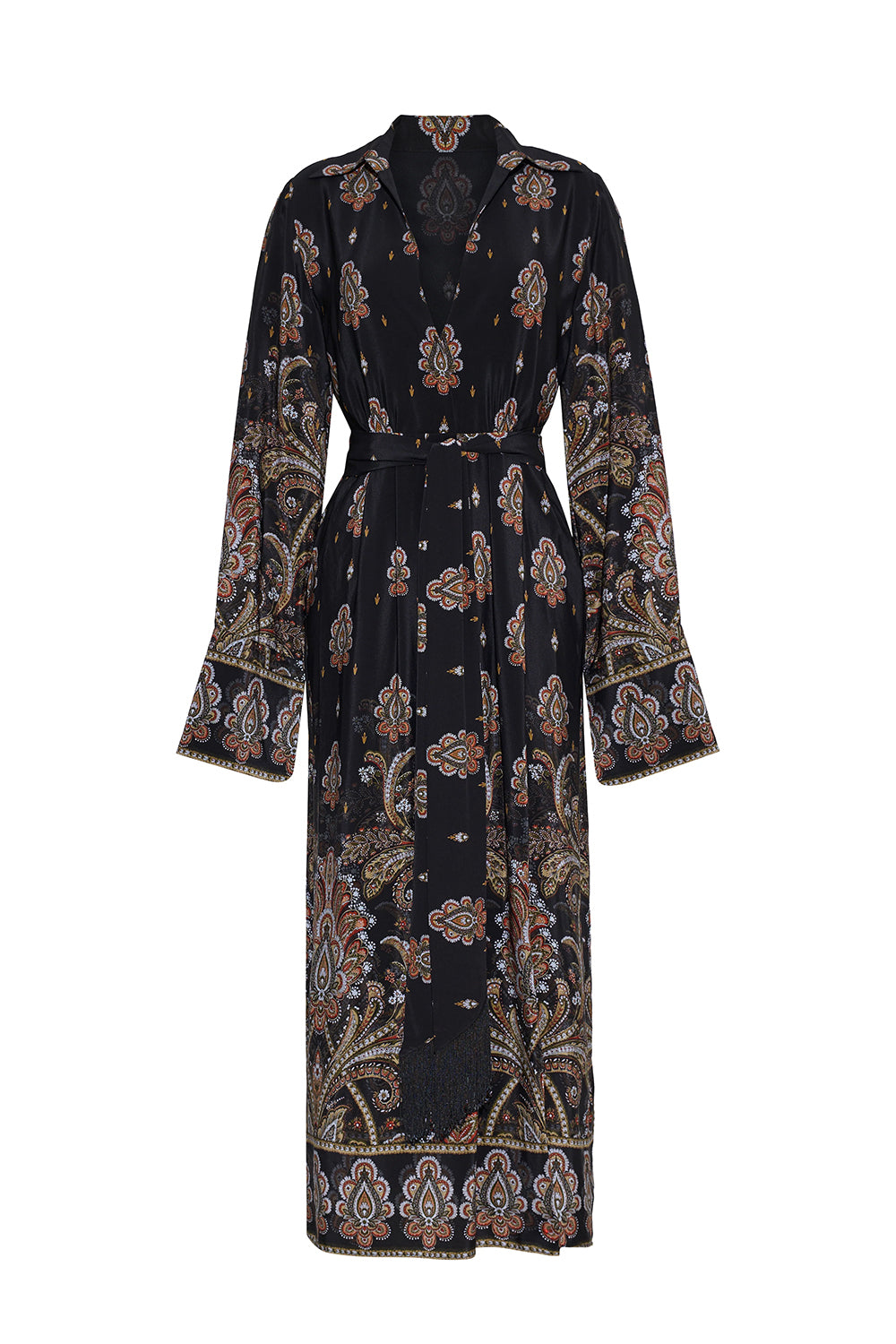 Viv Midi Dress in Castle Paisley Black