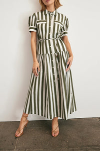 Carrington Dress in Fern Ivory