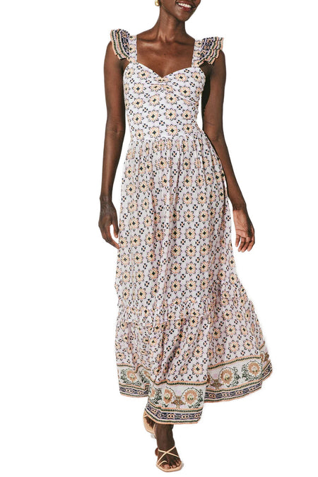 Printed Satin Strap Dress