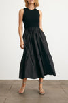 Crew Neck Josephina Dress in Black