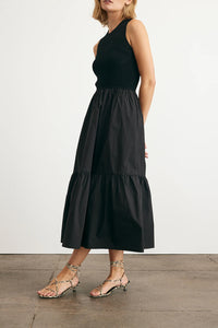 Crew Neck Josephina Dress in Black