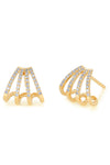 Diamond Multi Huggie Earrings in 14k Yellow Gold