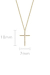 Diamond Cross Necklace in 14k Yellow Gold